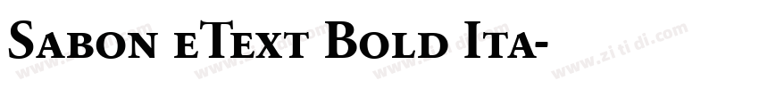 Sabon eText Bold Ita字体转换